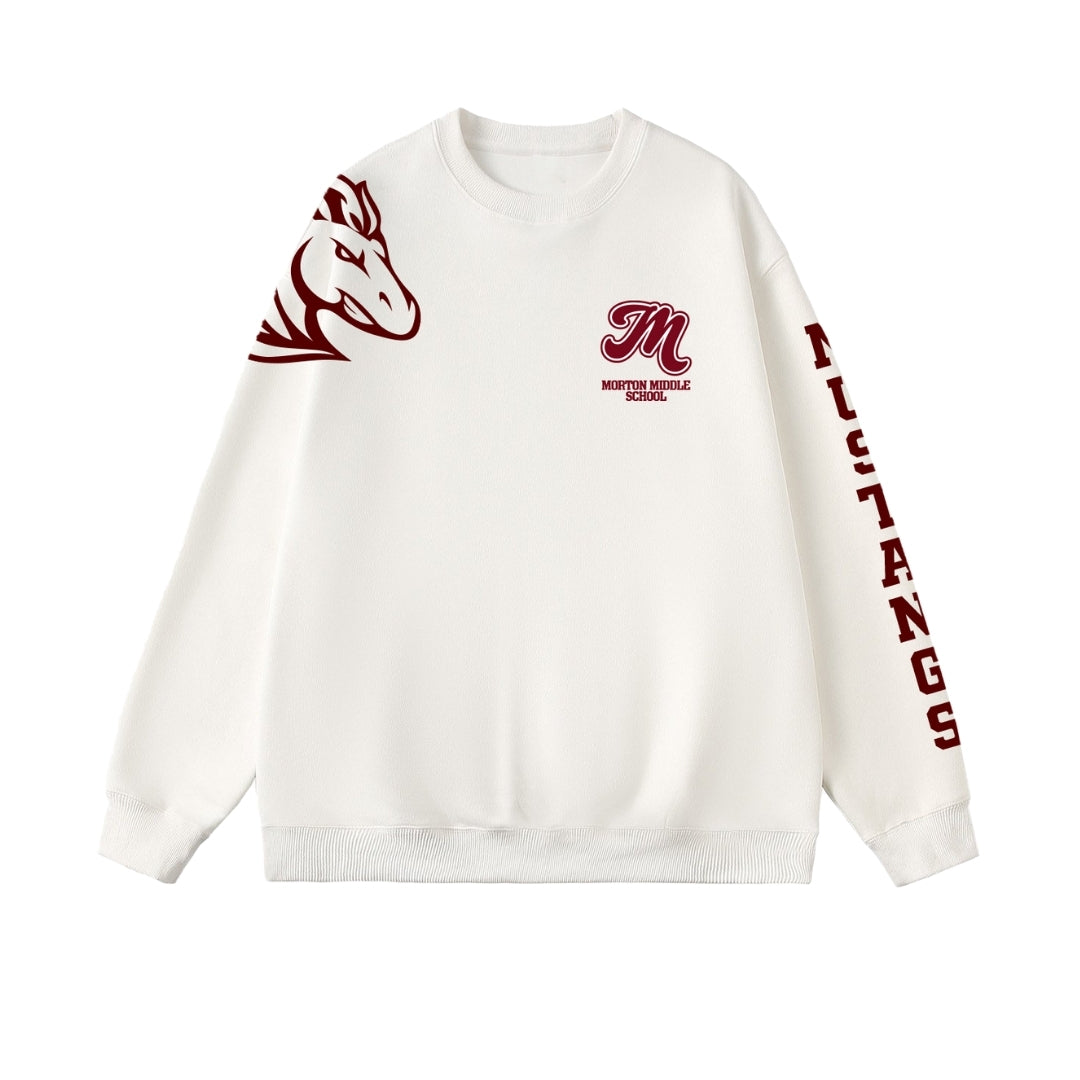 Morton Middle School "Mustangs" Sleeve -Crewneck