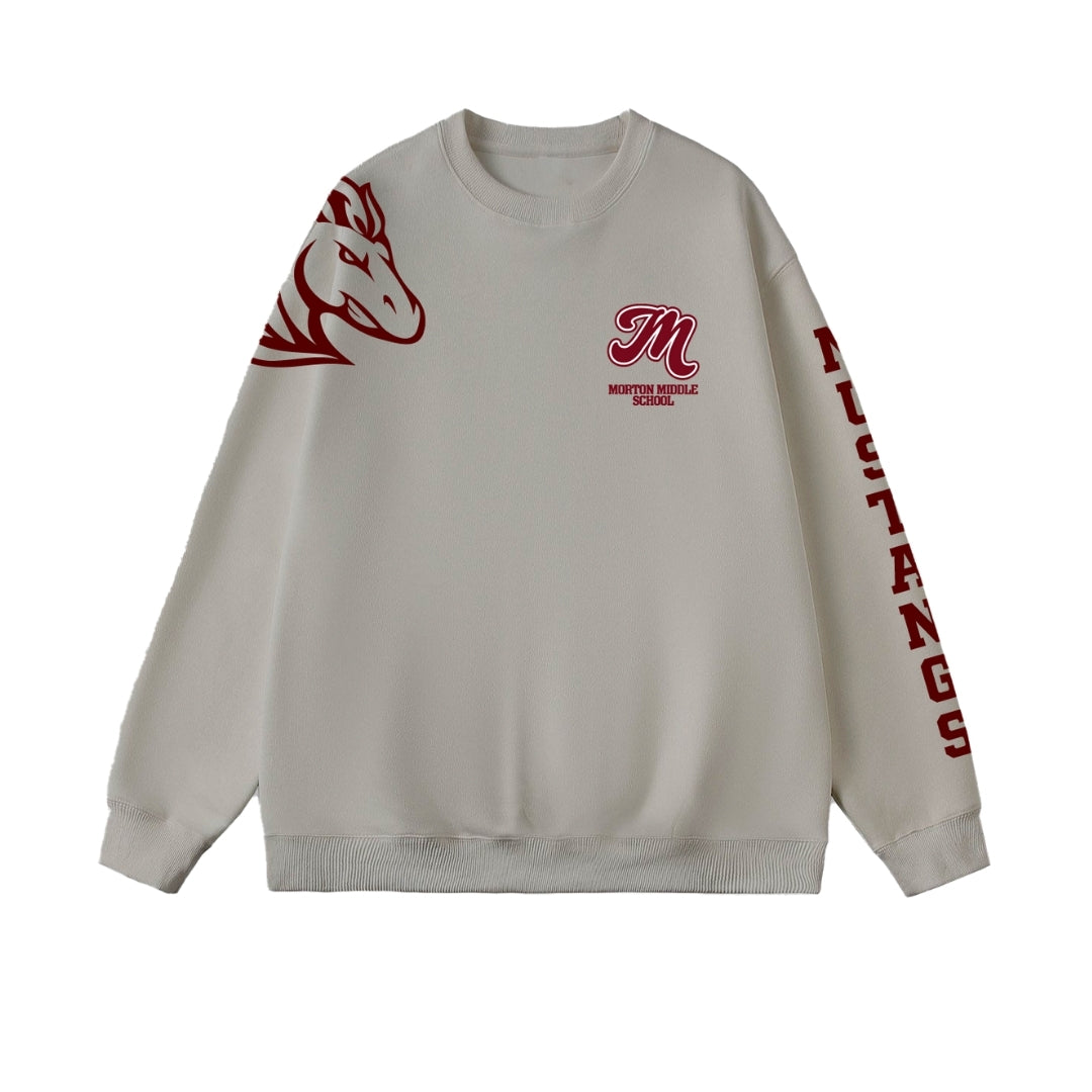 Morton Middle School "Mustangs" Sleeve -Crewneck