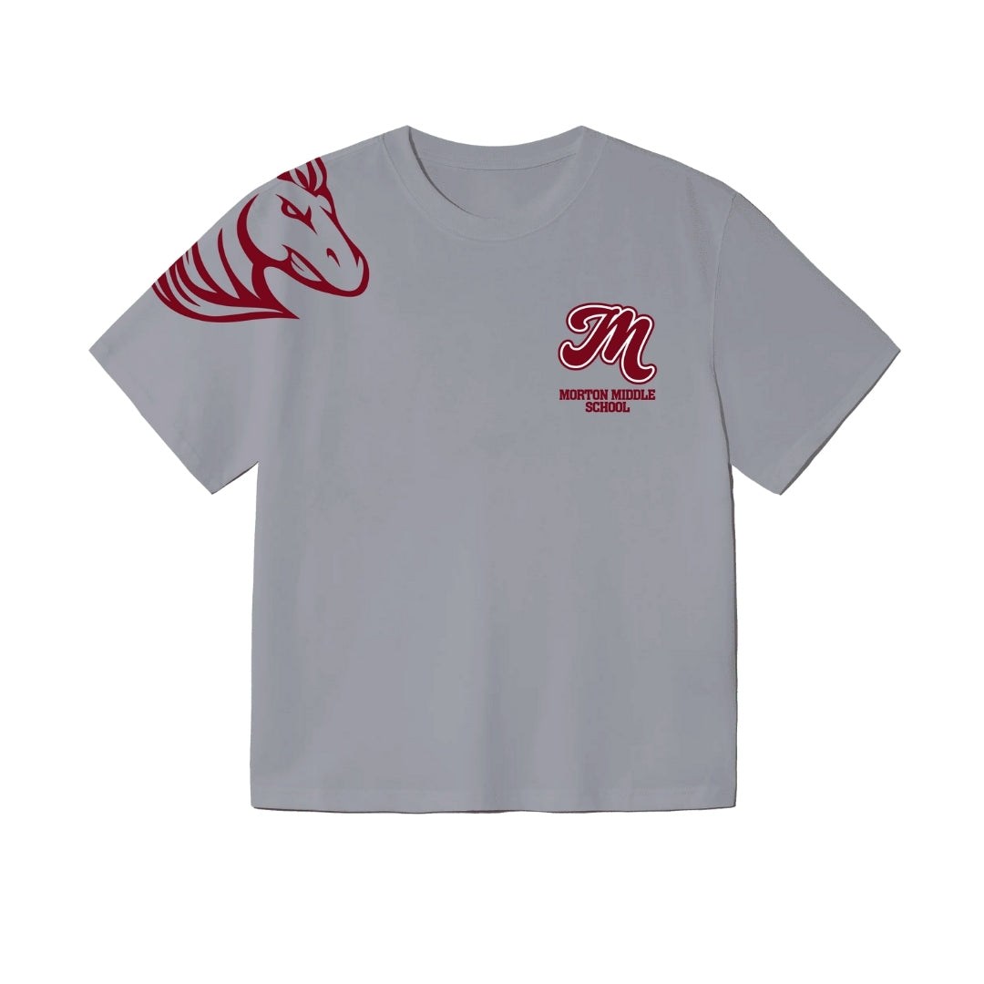 Morton Middle School "Mustangs" Back Short Sleeve Shirt