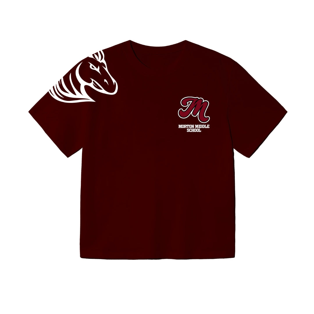 Morton Middle School "Mustangs" Back Short Sleeve Shirt