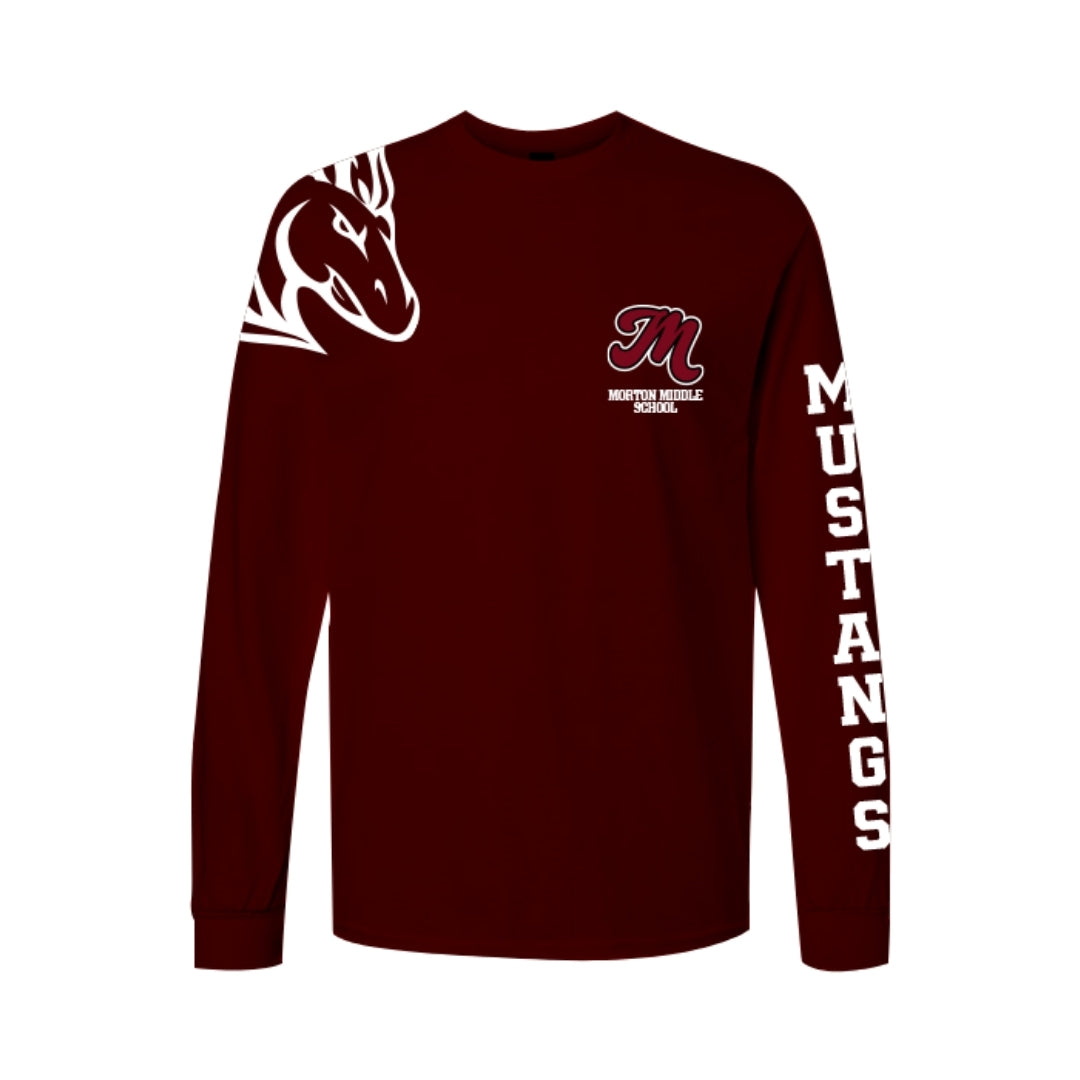 Morton Middle School "Mustangs" Long Sleeve Shirt