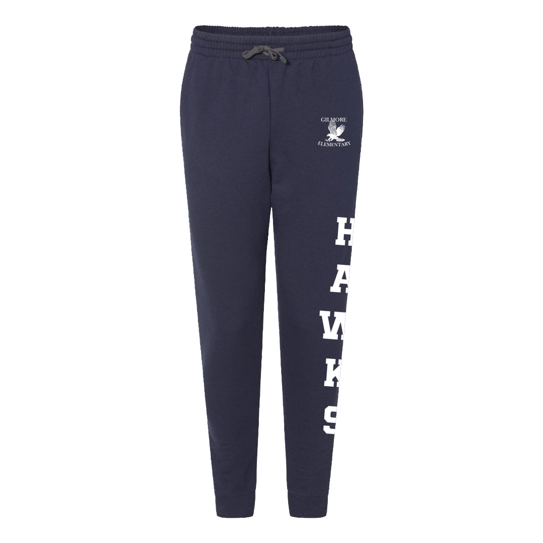 Adults Gilmore Logo and "Hawks" Sweatpants