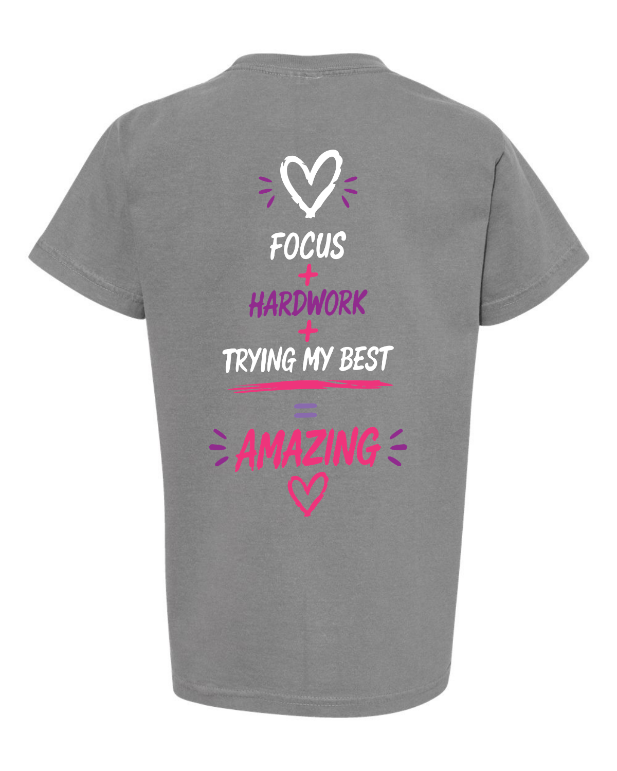 Girls "Lets Make This Year Great" Purple and Pink-Tshirt Youth