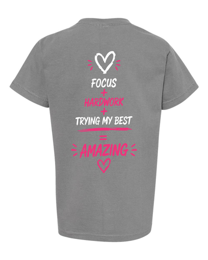 Girls "Lets Make This Year Great" Pink-Tshirt Youth
