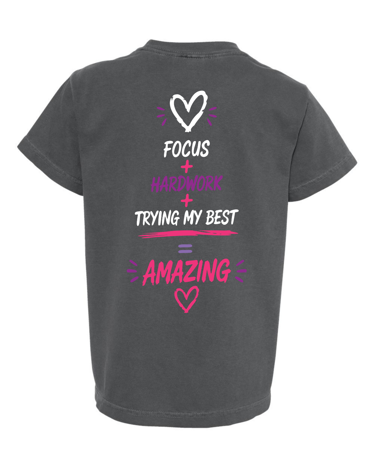 Girls "Lets Make This Year Great" Purple and Pink-Tshirt Youth