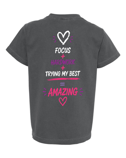 Girls "Lets Make This Year Great" Purple and Pink-Tshirt Youth
