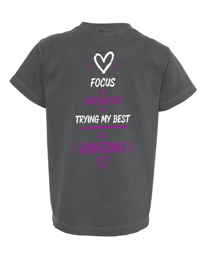 Girls "Lets Make This Year Great" Purple-Tshirt Youth
