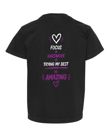 Girls "Lets Make This Year Great" Purple-Tshirt Youth