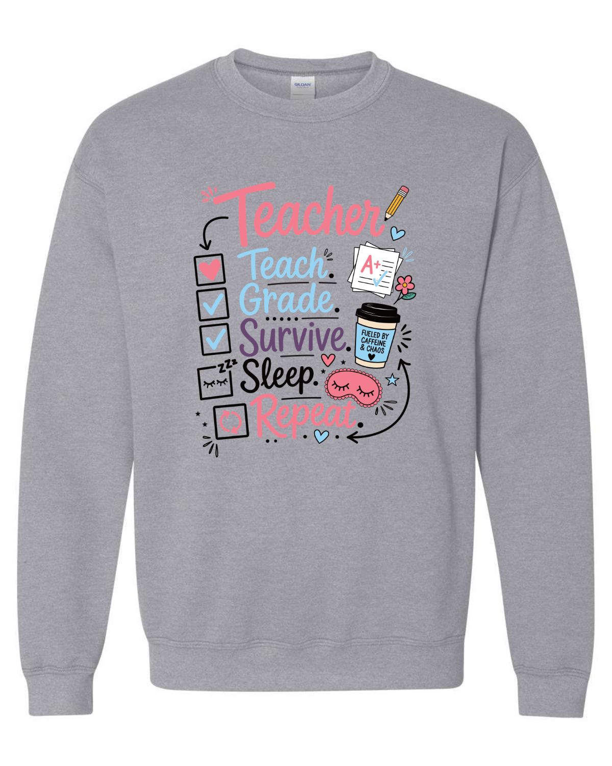 Teacher Checklist Crewneck