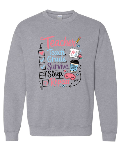 Teacher Checklist Crewneck