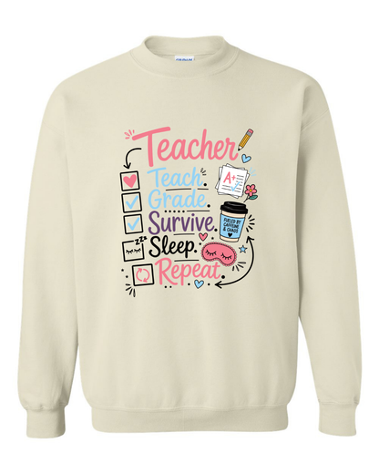 Teacher Checklist Crewneck