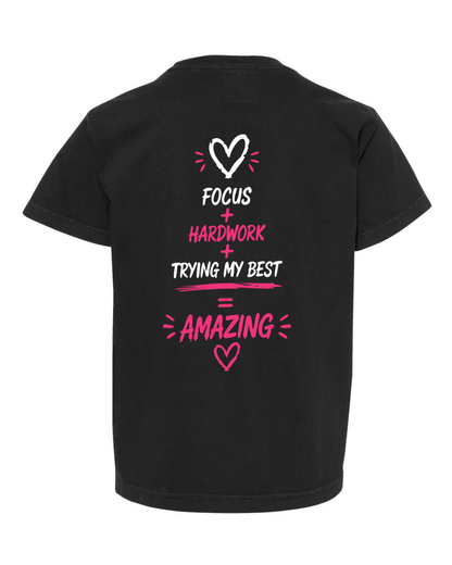 Girls "Lets Make This Year Great" Pink-Tshirt Youth