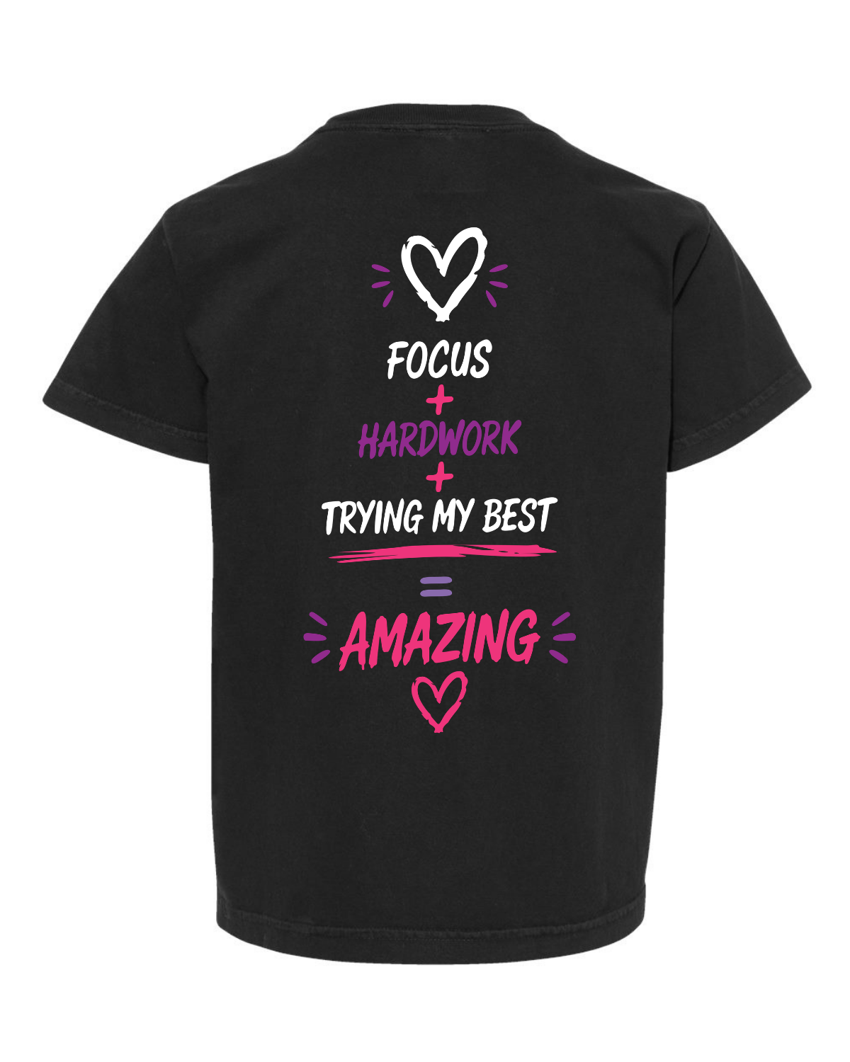 Girls "Lets Make This Year Great" Purple and Pink-Tshirt Youth