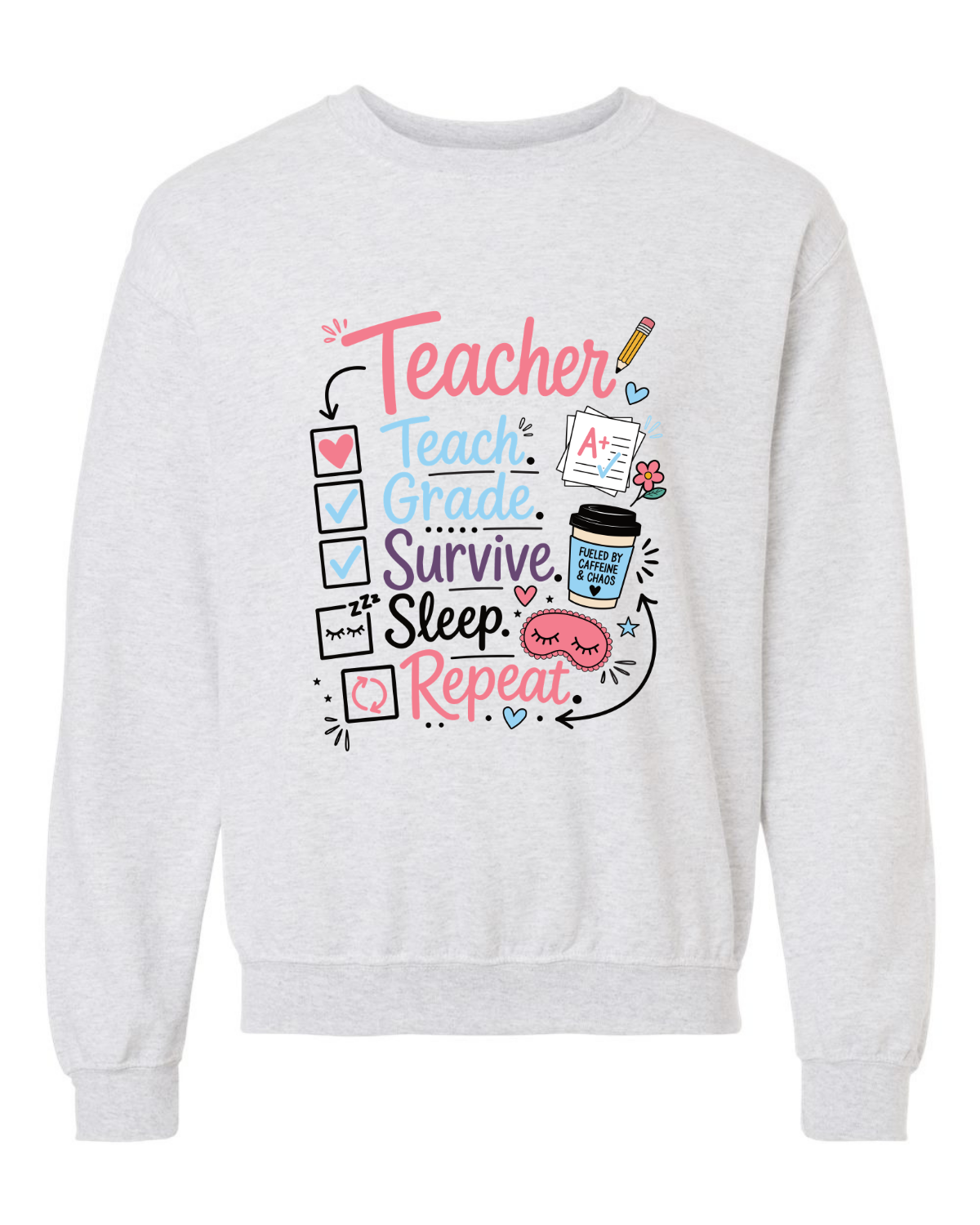 Teacher Checklist Crewneck