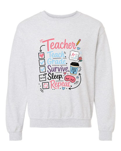 Teacher Checklist Crewneck