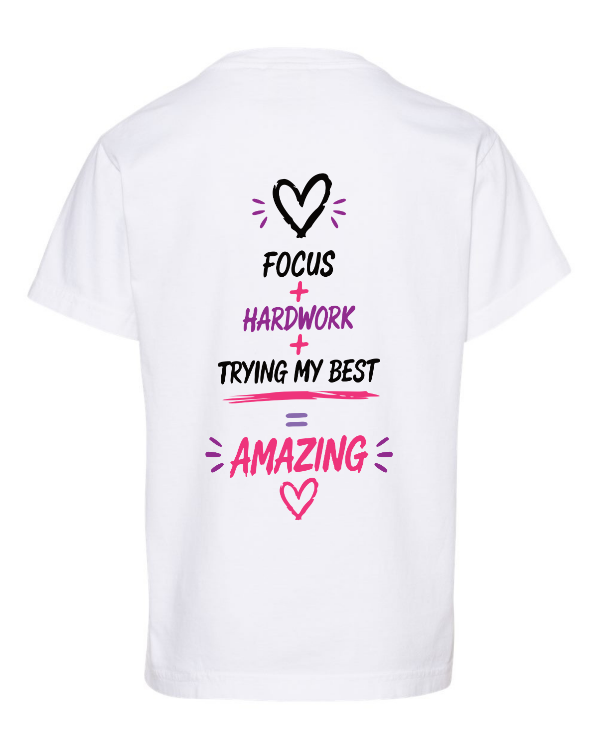 Girls "Lets Make This Year Great" Purple and Pink-Tshirt Youth