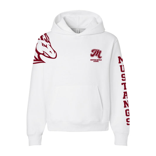 Morton Middle School "Mustangs" Sleeve- Hoodie