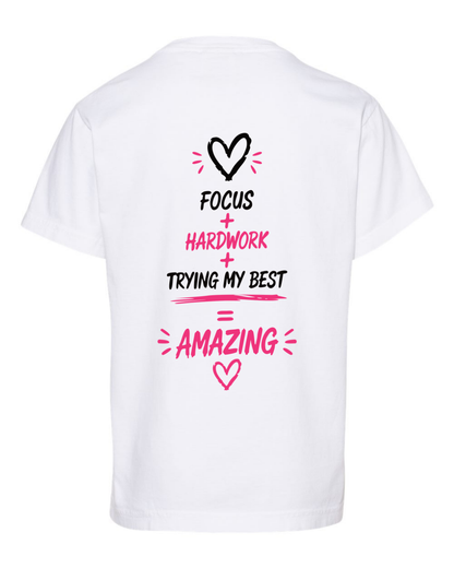 Girls "Lets Make This Year Great" Pink-Tshirt Youth