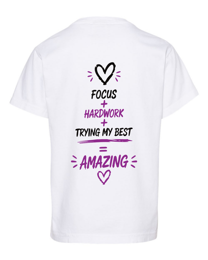 Girls "Lets Make This Year Great" Purple-Tshirt Youth