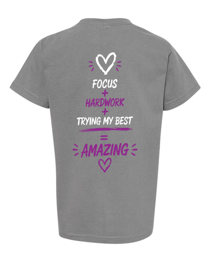 Girls "Lets Make This Year Great" Purple-Tshirt Youth