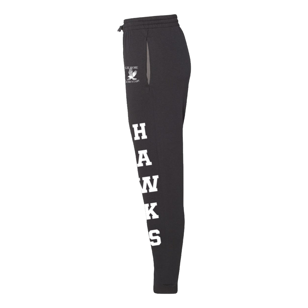 Adults Gilmore Logo and "Hawks" Sweatpants