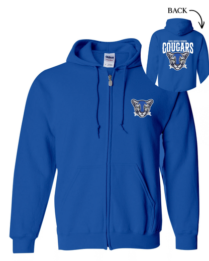 Kuss Cougars Bold Zip Up Hoodie- Unisex