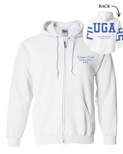 Kuss "Cougars" Back Zip Up Hoodie- Unisex