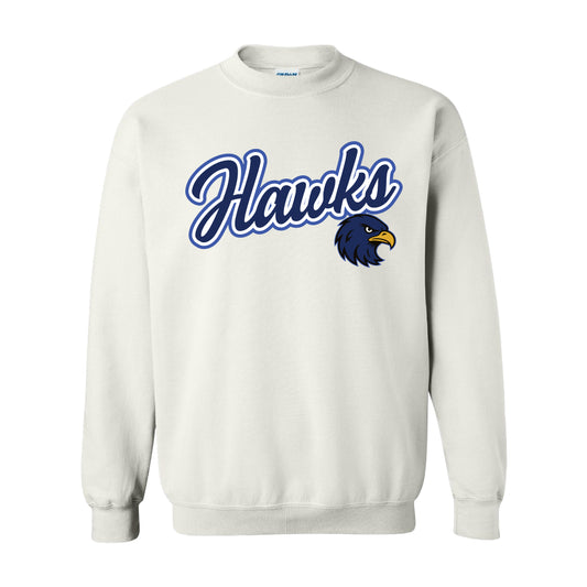 Gilmore Hawks Script with Mascot Crewneck-Staff and Families