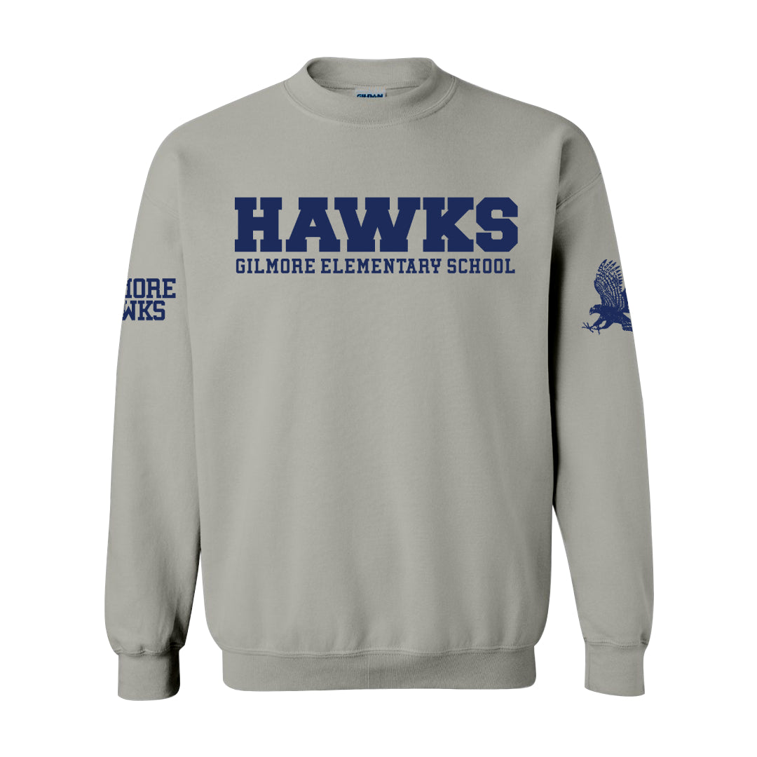 Gilmore Hawks with Sleeve Logos Crewneck-Staff and Families