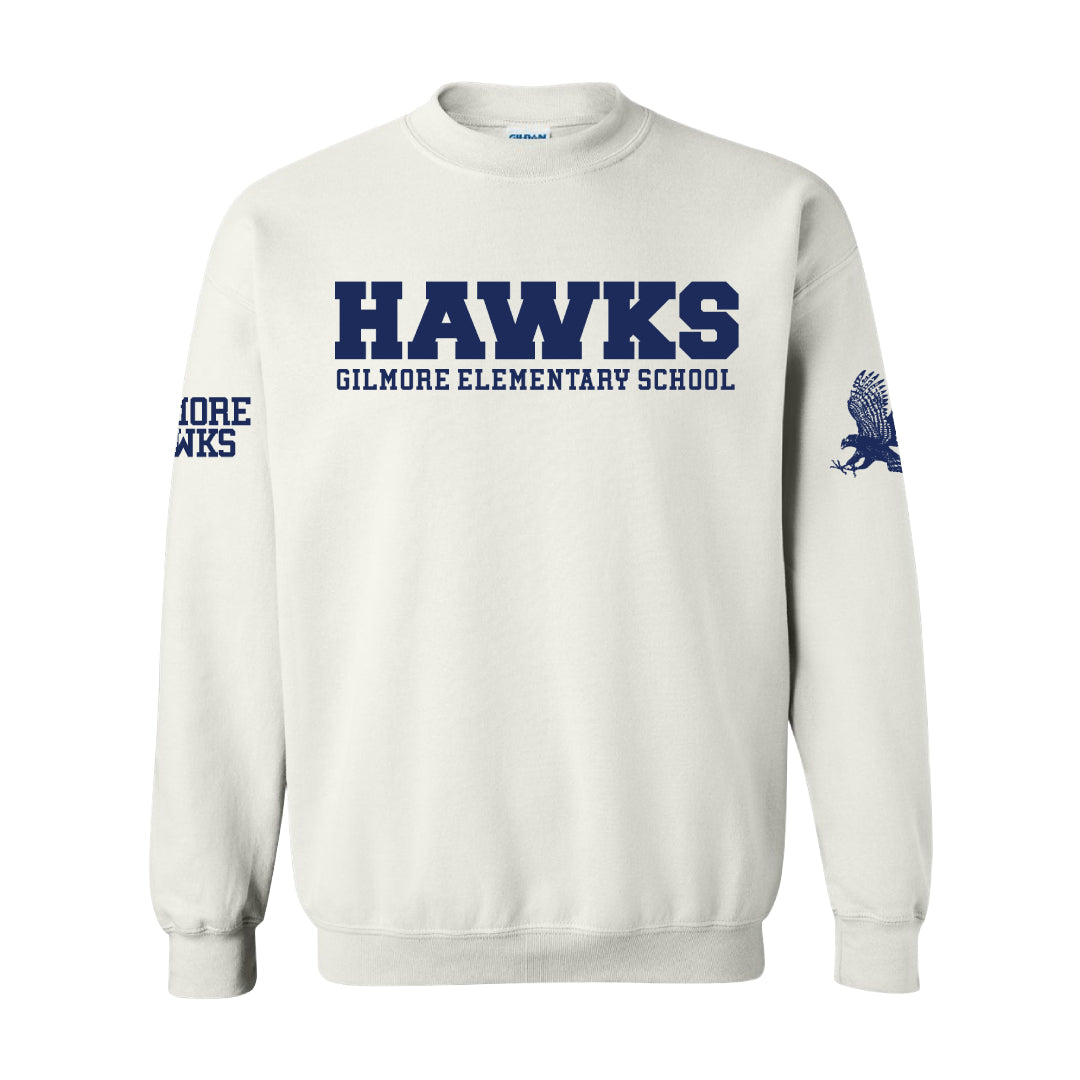 Gilmore Hawks with Sleeve Logos Crewneck-Staff and Families