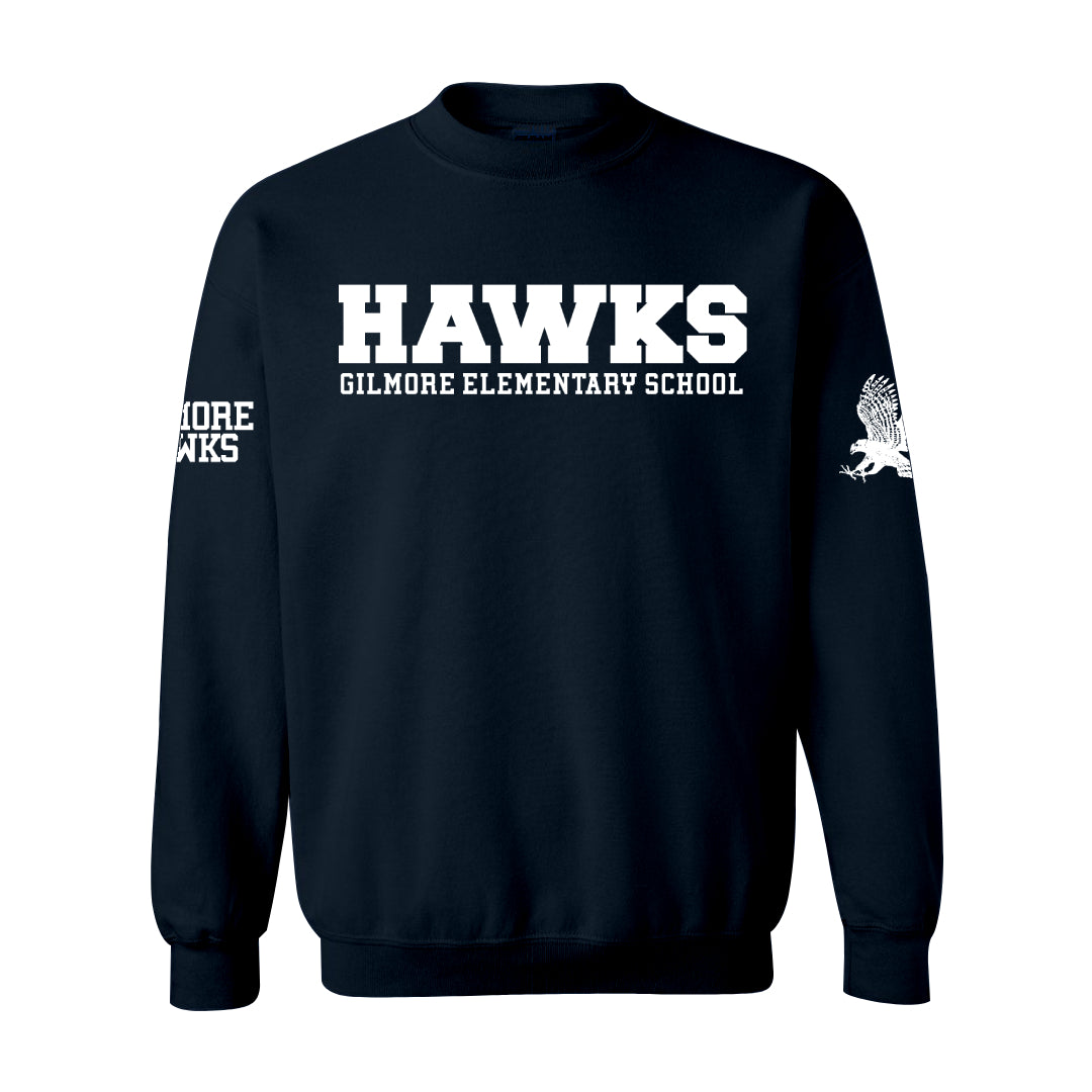 Gilmore Hawks with Sleeve Logos Crewneck-Staff and Families