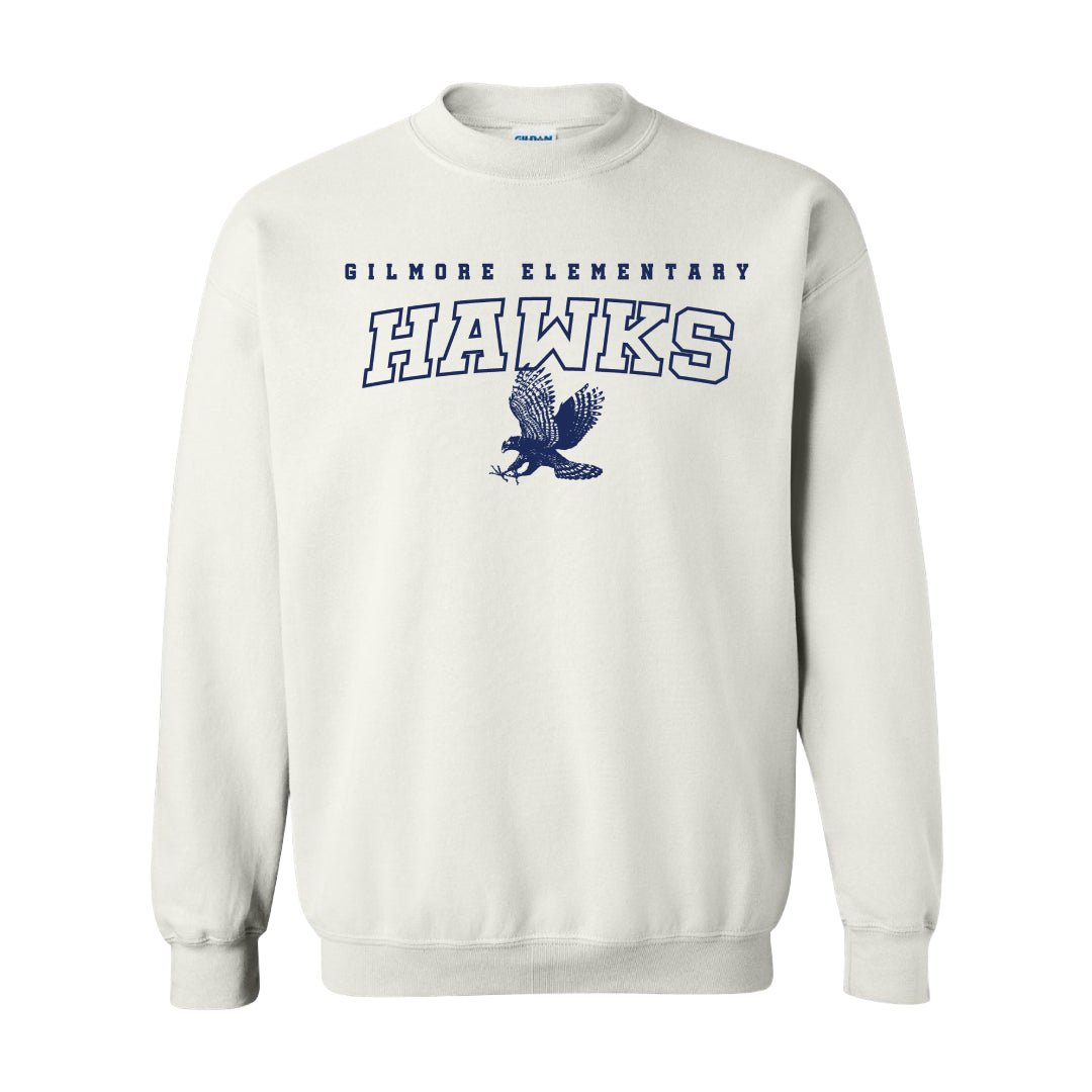 Gilmore Hawks with Flying Mascot Crewneck-Staff and Families