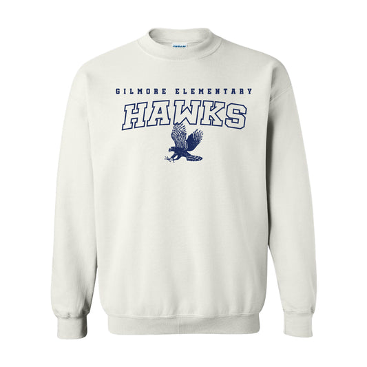 Gilmore Hawks with Flying Mascot Crewneck-Staff and Families