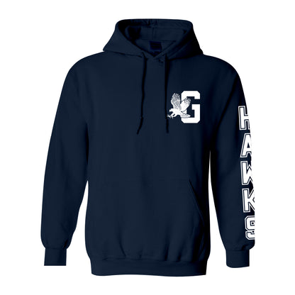 Gilmore G with Hawk Sleeve Zip-Up Hoodie-Staff and Families