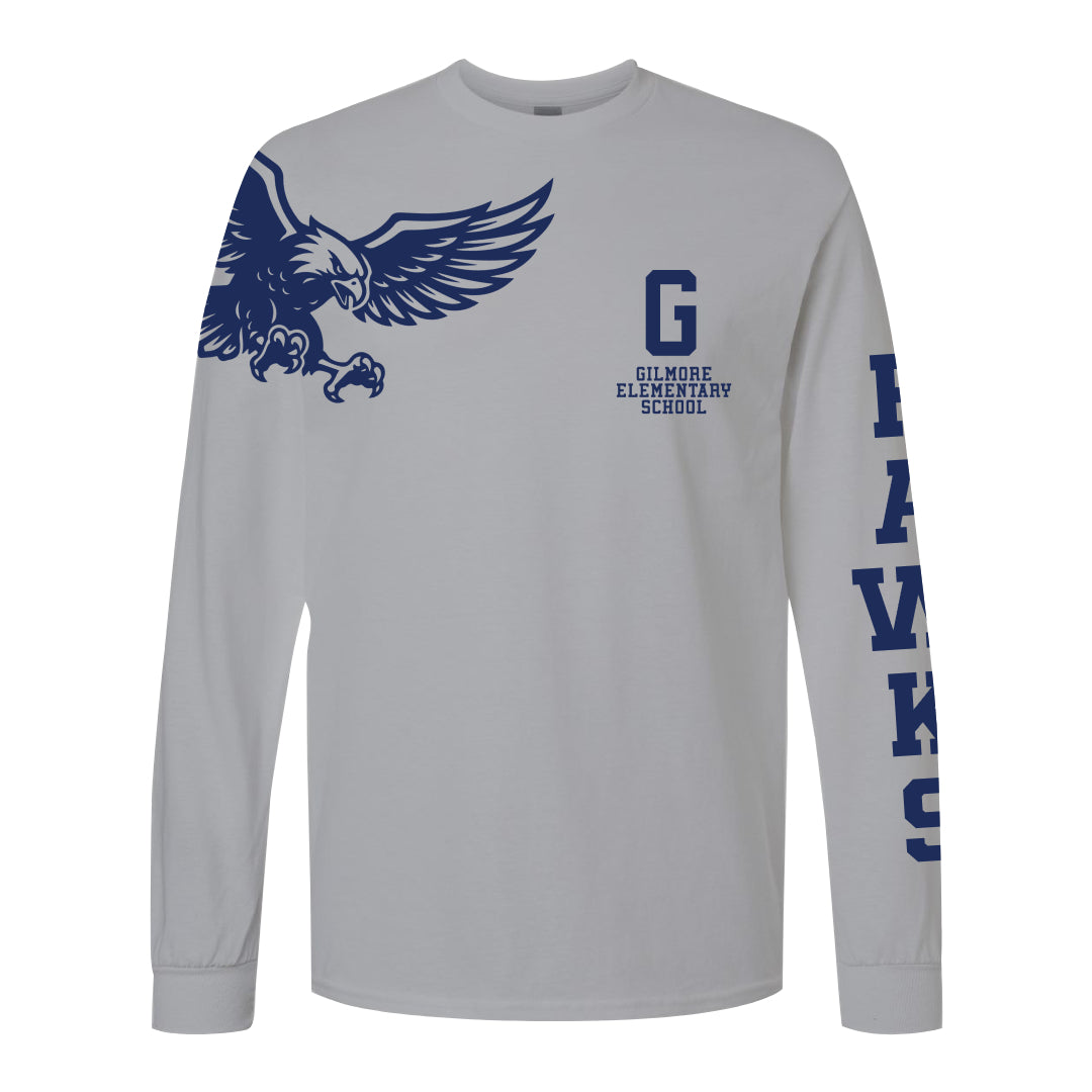 Gilmore Hawk Shoulder Outline Long Sleeve Shirt-Staff and Families