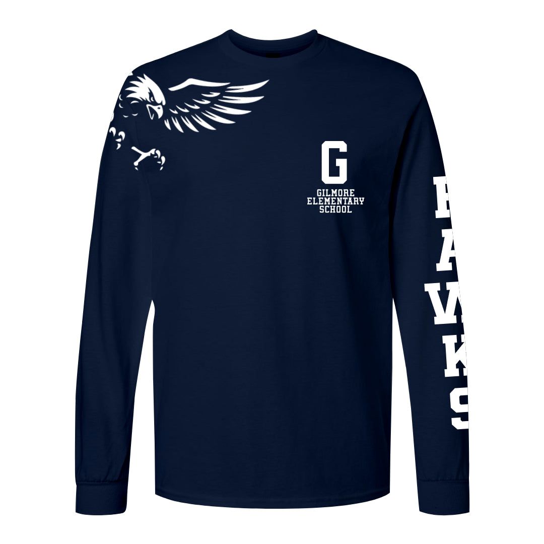Gilmore Hawk Shoulder Outline Long Sleeve Shirt-Staff and Families