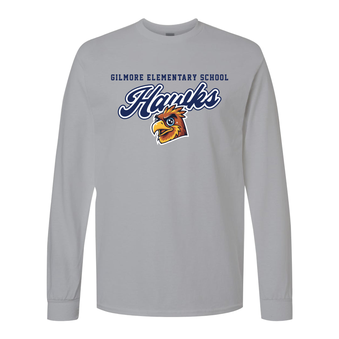Gilmore Hawk Mascot Long Sleeve Shirt-Staff and Families