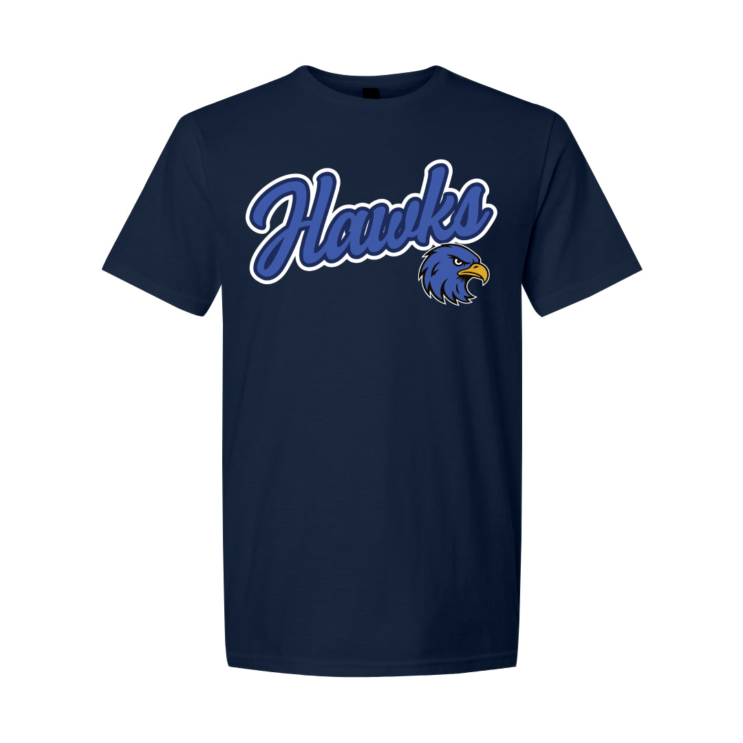 Gilmore Hawks with Mascot Short Sleeve Shirt-Staff and Families