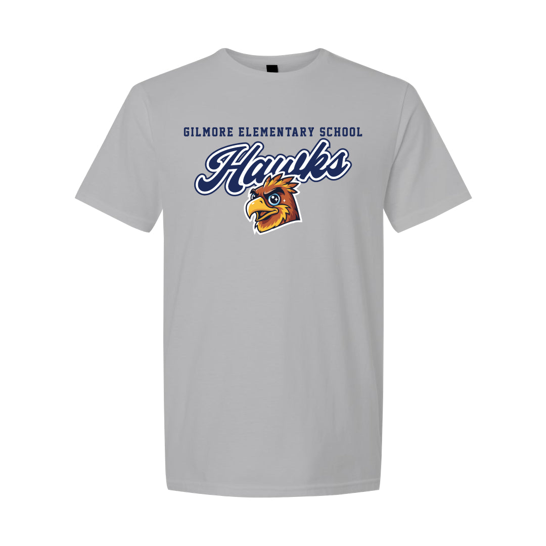Gilmore Hawk Mascot Short Sleeve Shirt-Staff and Families