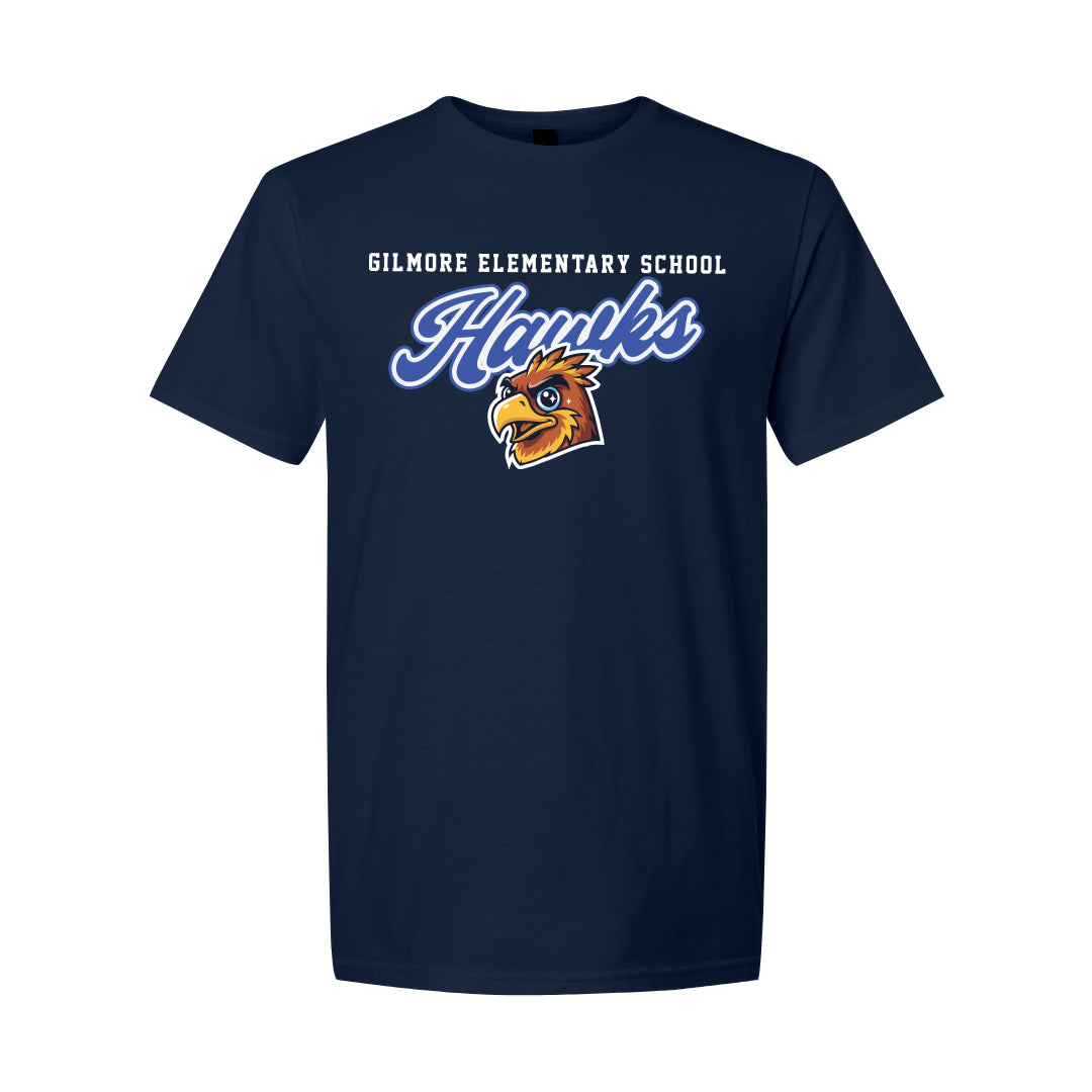 Gilmore Hawk Mascot Short Sleeve Shirt-Staff and Families